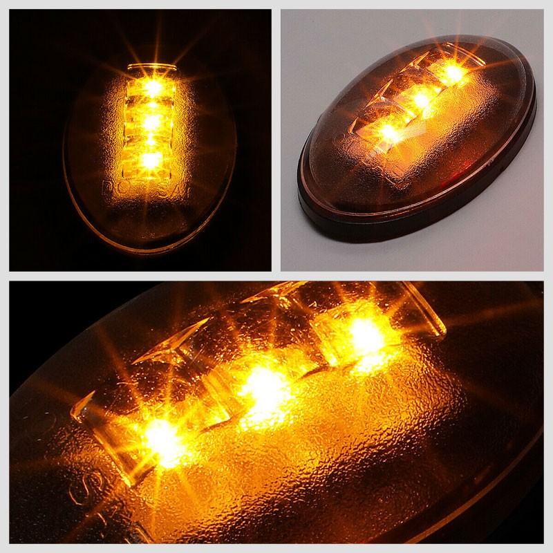 4x Clear LED Side Marker Light For 99-10 Ford Truck Super Duty Dually Fender-Lighting-BuildFastCar-BFC-SML-FOR99SD-CH