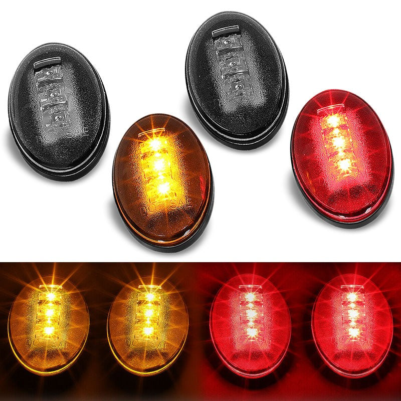 4x Smoke LED Side Marker Light For 99-10 Ford F250 F350 F450 SD Dually Fender-Lighting-BuildFastCar-BFC-SML-FOR99SD-SM