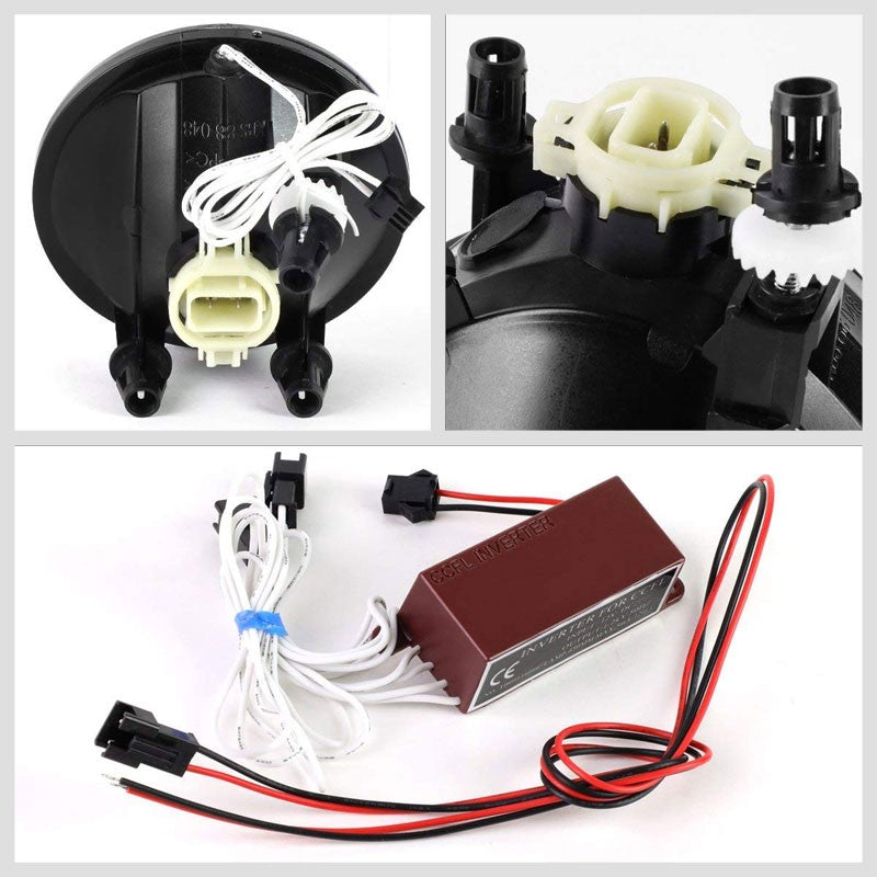 Front Bumper Fog Light Lamp+Halo Ring CCFL+Bulbs Clear For 07-14 Mustang Shelby-Exterior-BuildFastCar
