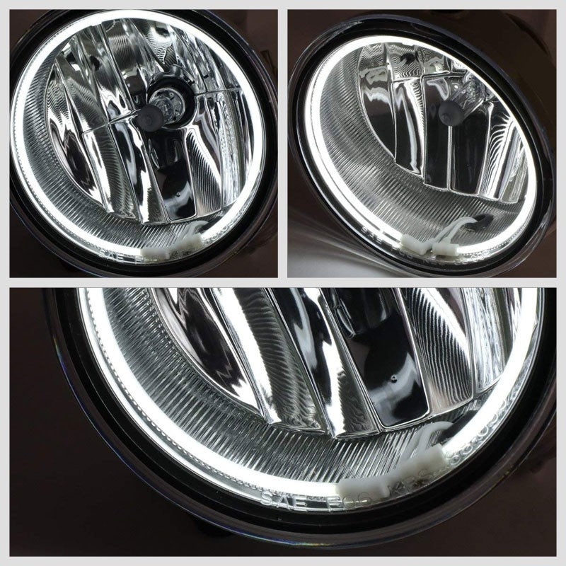 Front Bumper Driving Fog Light Lamp+Halo Ring CCFL+Bulbs Smoke For 08-11 Ranger-Exterior-BuildFastCar