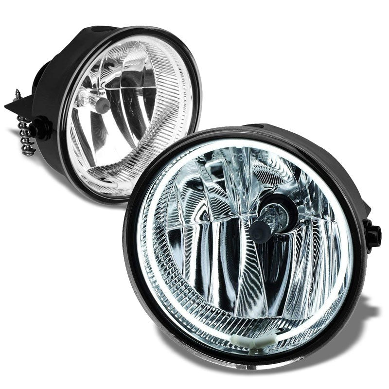 Front Bumper Fog Light Lamp+Halo Ring CCFL DRL+Bulb Clear Lens For 11-14 F-150-Exterior-BuildFastCar