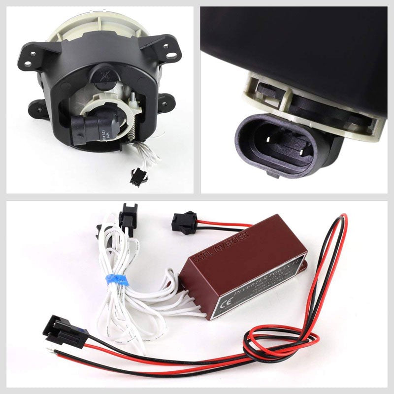 Front Bumper Fog Light Lamp+Halo Ring CCFL DRL+Bulb Smoke Lens For 11-14 Charger-Exterior-BuildFastCar