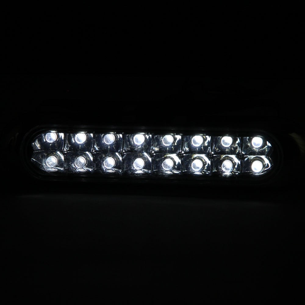 6" L Clear 16 White LED Front Bumper Day Time Running Light Fog Lamp BFC-FOLK-LED16