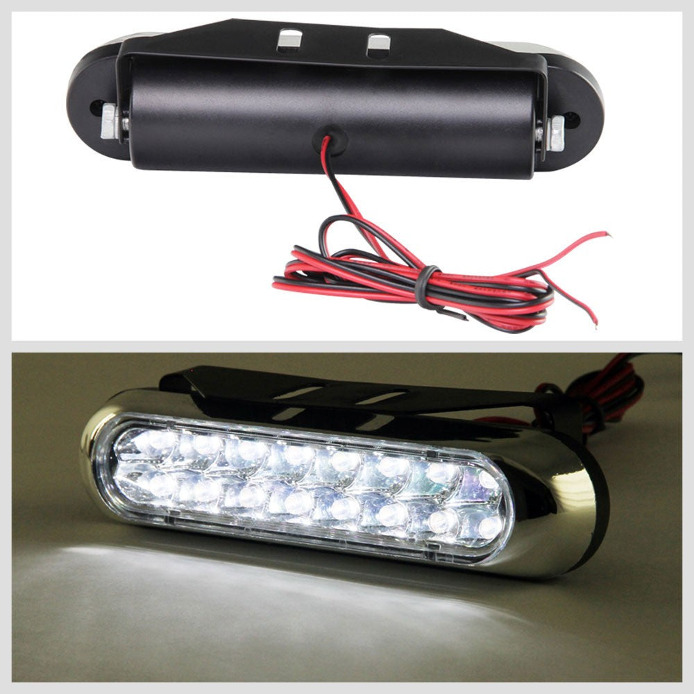 6" L Clear 16 White LED Front Bumper Day Time Running Light Fog Lamp BFC-FOLK-LED16
