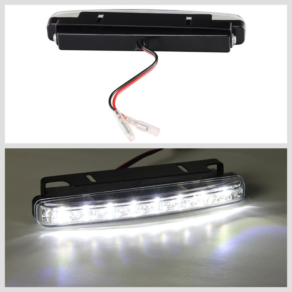 Clear Lens 8 White LED Front Bumper Day Time Running Light Fog Lamp BFC-FOLK-LED8