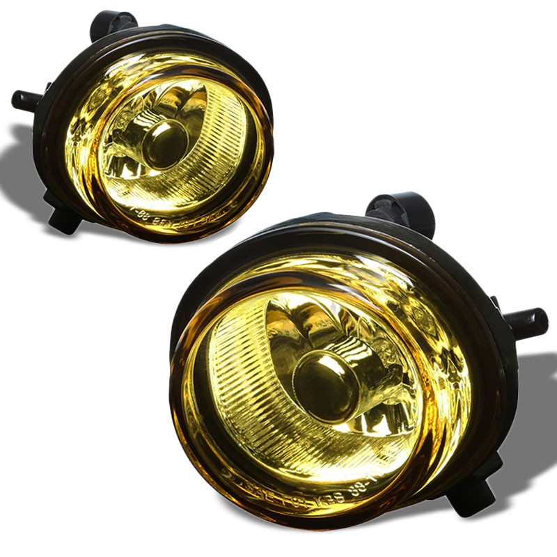 Front Bumper Driving Fog Light Lamp Kit+H11 Bulb Amber Lens For 07-09 Mazda CX-7-Exterior-BuildFastCar