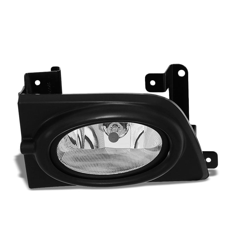 OE Style Front Left Side Fog Light Lamp w/Bezel Chrome/Clear For 06-08 Civic 4Dr-Lighting-BuildFastCar-BFC-FOLK-HON06CIV4D-L