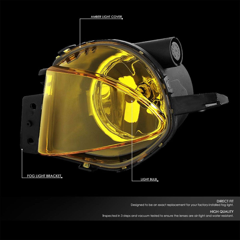 Front Bumper Amber Lens Fog Light Lamp+Bulbs For 07-08 BMW 328i 328xi-Lighting-BuildFastCar