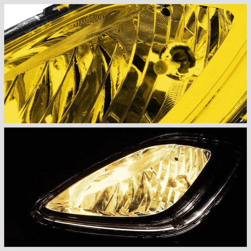 Front Bumper Driving Fog Light Kit Lamp+Bulbs Amber Lens For 11-13 Elantra 4Dr-Exterior-BuildFastCar
