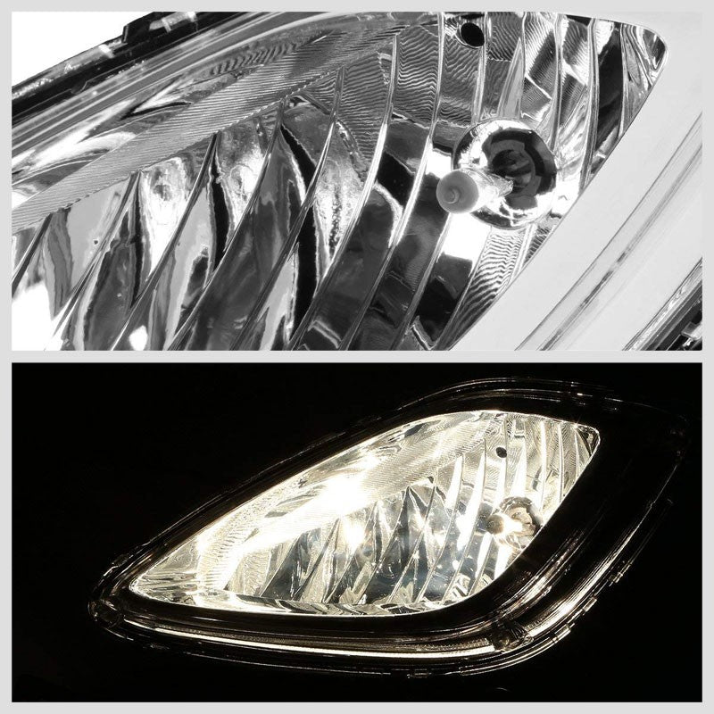 Clear Chrome Bumper Fog Light/Lamp Hyundai 2011-2013 Elantra BFC-FOLK-ZTL132CH