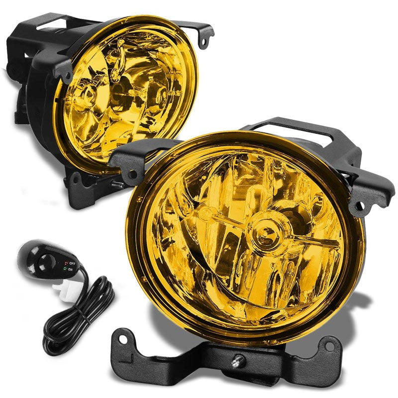 Front Bumper Driving Fog Light Lamp+Switch+Bulbs Amber Lens For 03-05 Accent 4Dr-Exterior-BuildFastCar
