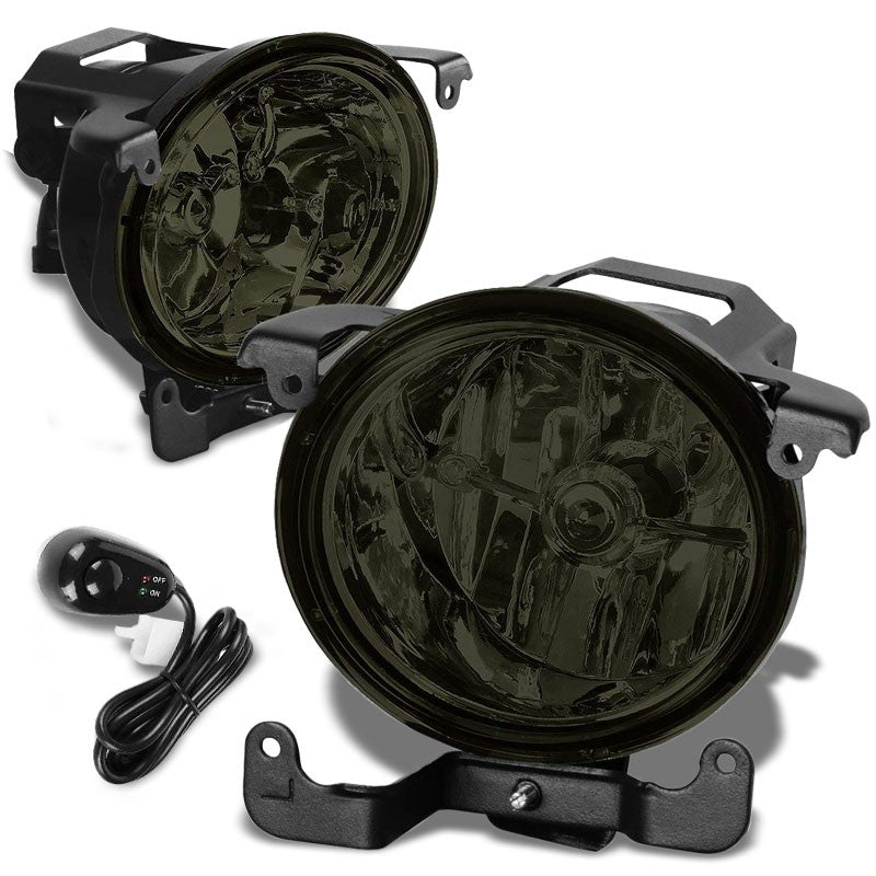 Front Bumper Driving Fog Light Lamp+Switch+Bulbs Smoke Lens For 03-05 Accent 4Dr-Exterior-BuildFastCar