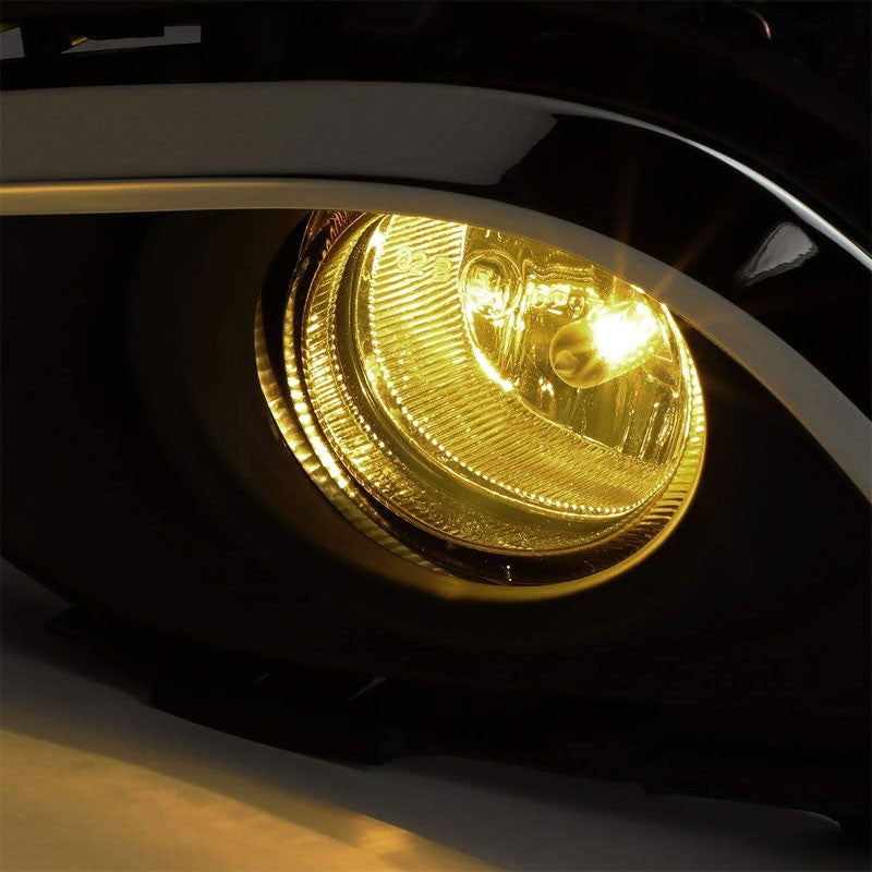 Front Bumper Fog Light Lamp Kit Chrome Bezel+Bulb Smoke Lens For 14-16 Mazda 6-Exterior-BuildFastCar