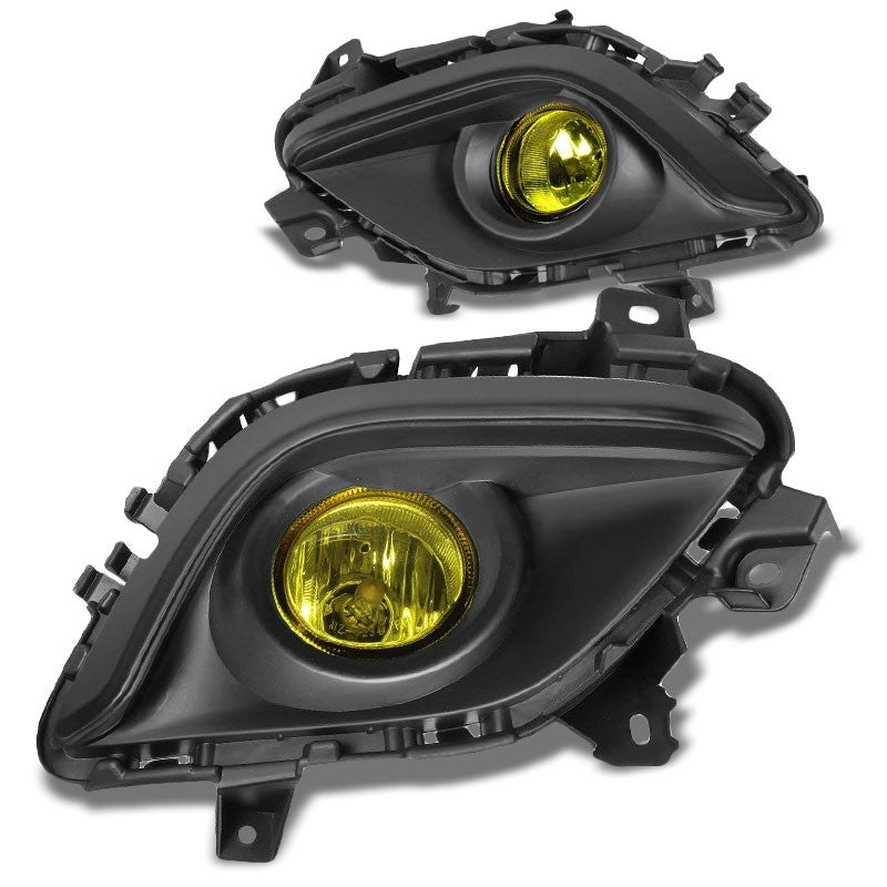 Front Bumper Fog Light Lamp Kit Black Bezel+Bulbs Amber Lens For 14-16 Mazda 6-Exterior-BuildFastCar