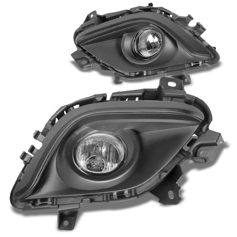 Front Bumper Fog Light Lamp Kit Black Bezel+Bulbs Clear Lens For 14-16 Mazda 6-Exterior-BuildFastCar
