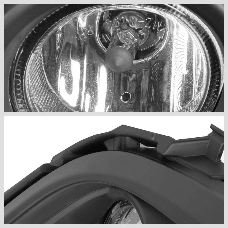 Front Bumper Fog Light Lamp Kit Black Bezel+Bulbs Clear Lens For 14-16 Mazda 6-Exterior-BuildFastCar