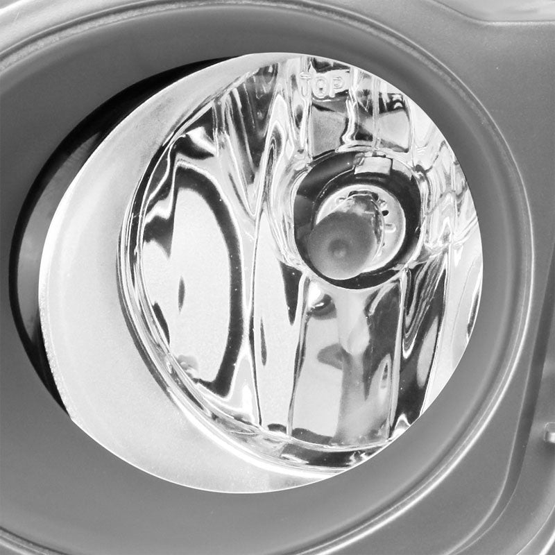 Front Bumper Fog Light Lamp Chrome Bezel+Bulb Clear Lens For 14-16 Highlander-Exterior-BuildFastCar
