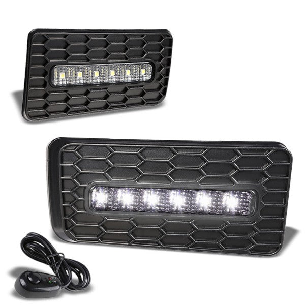 White LED Front Bumper Fog Light Lamp+Cover+Switch For 07-15 Silverado/Suburban-Exterior-BuildFastCar