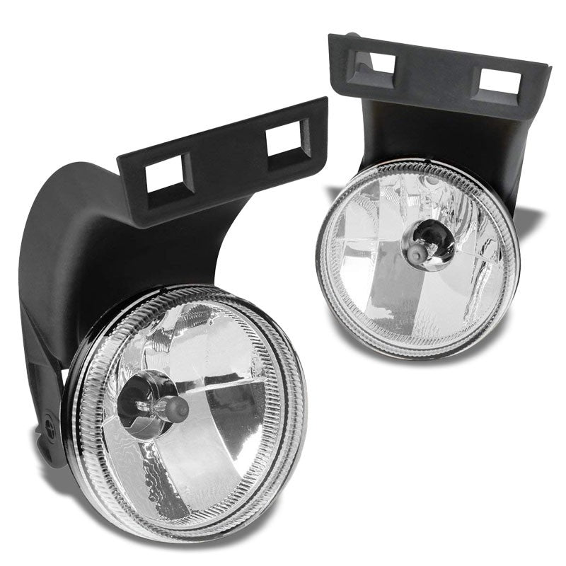 Front Bumper Drive Fog Light Lamp+Bulbs Clear Lens For 94-98 Ram 1500 2500 3500-Exterior-BuildFastCar