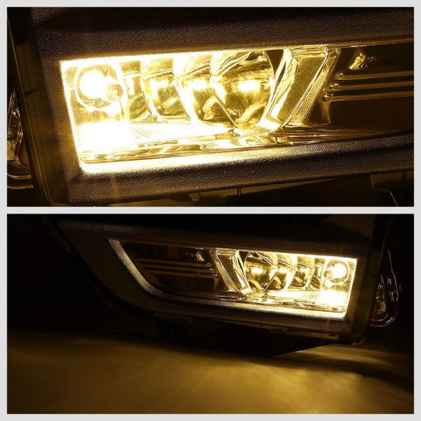 Amber Lens Front Driving Fog Light Lamp Kit+Bezel+Switch For 17-18 Nissan Rogue-Exterior-BuildFastCar