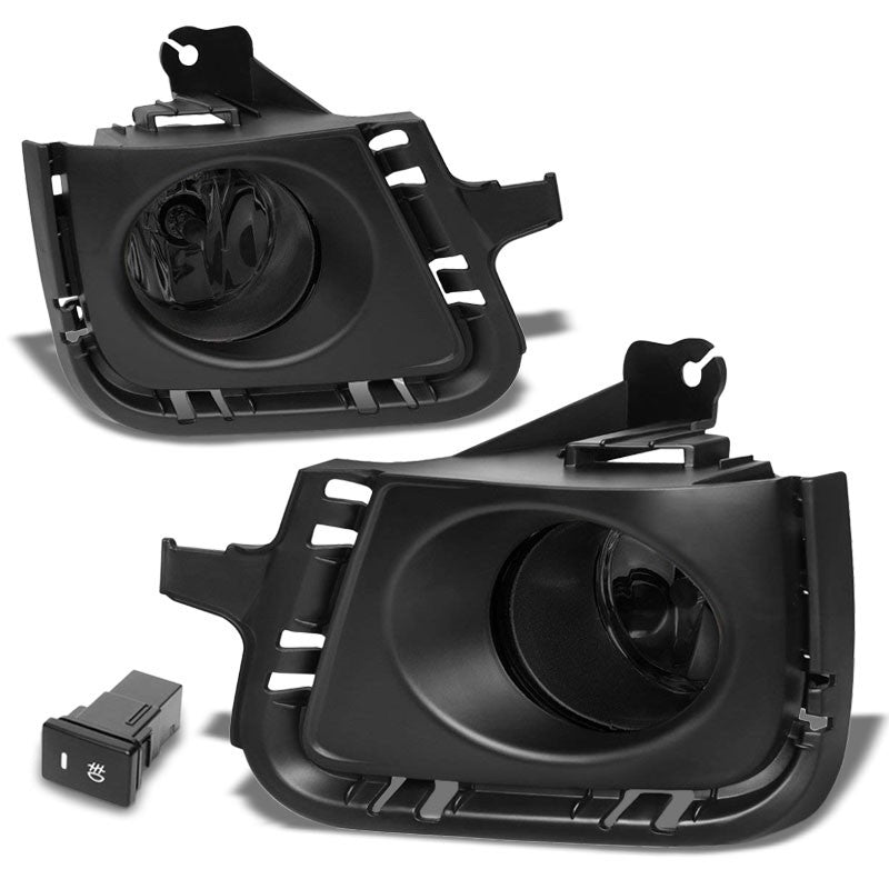 Front Bumper Drive Fog Light Lamp Black Bezel+Bulbs Smoke Lens For 12-14 Prius C-Exterior-BuildFastCar