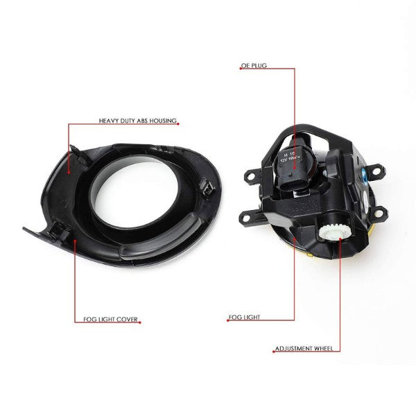 Amber Lens Front Driving Fog Light Lamp Kit+Switch For 15-18 Toyota Prius C-Exterior-BuildFastCar