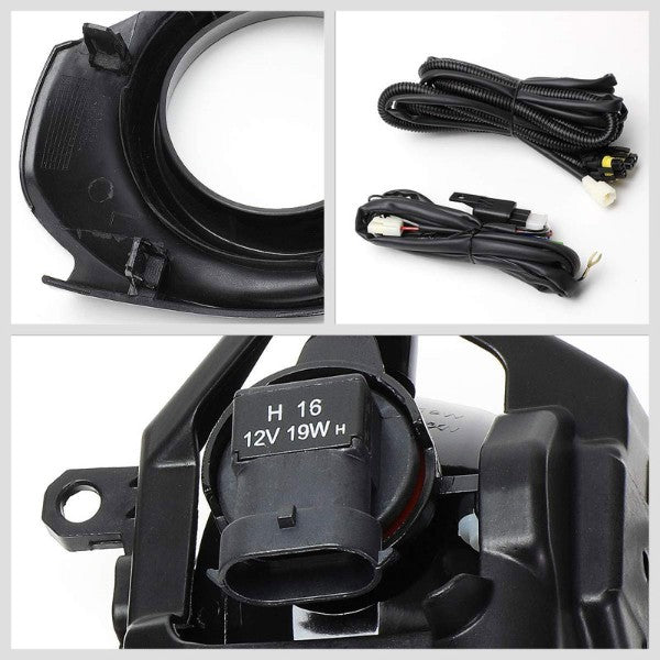 Smoke Lens Front Driving Fog Light Lamp Kit+Switch For 15-18 Toyota Prius C-Exterior-BuildFastCar