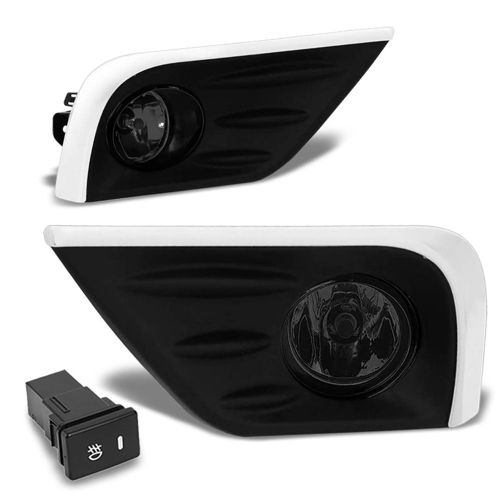 16-18 Nissan Altima Sedan Smoke Lens Bezel Cover Fog Light