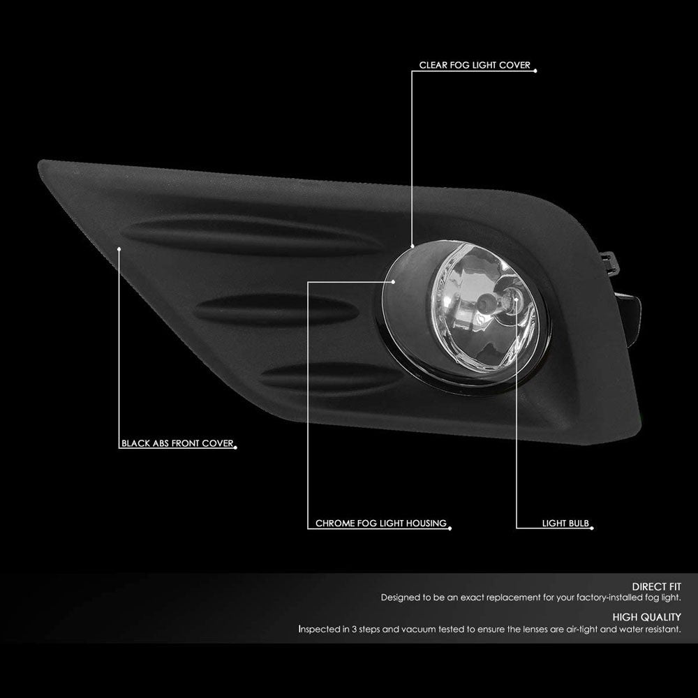 16-18 Nissan Altima Sedan Clear Lens Bezel Cover Fog Light