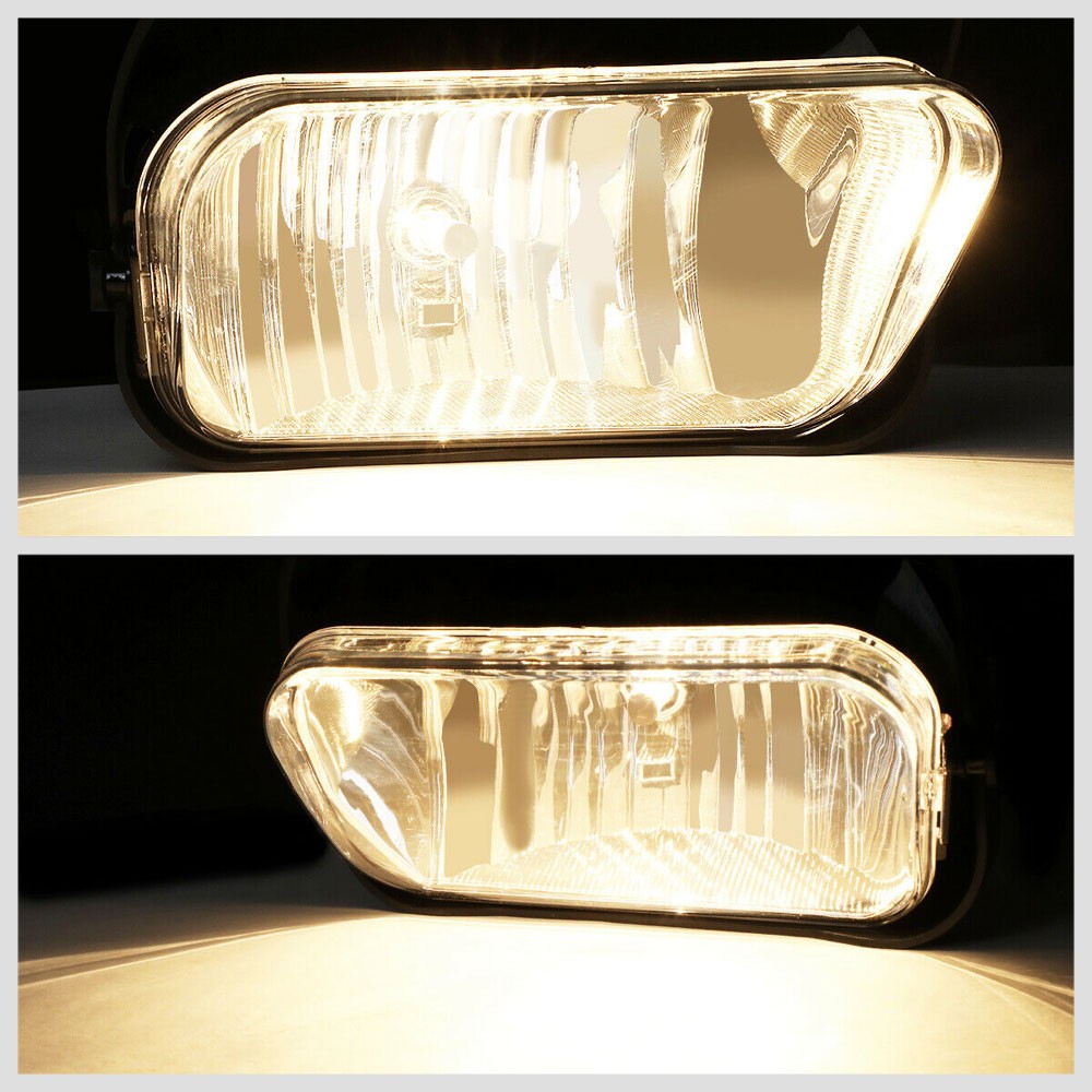 Front Bumper Clear Lens Fog Light Lamp+Bulbs For 02-06 Chevy Avalanche 1500 2500-Lighting-BuildFastCar