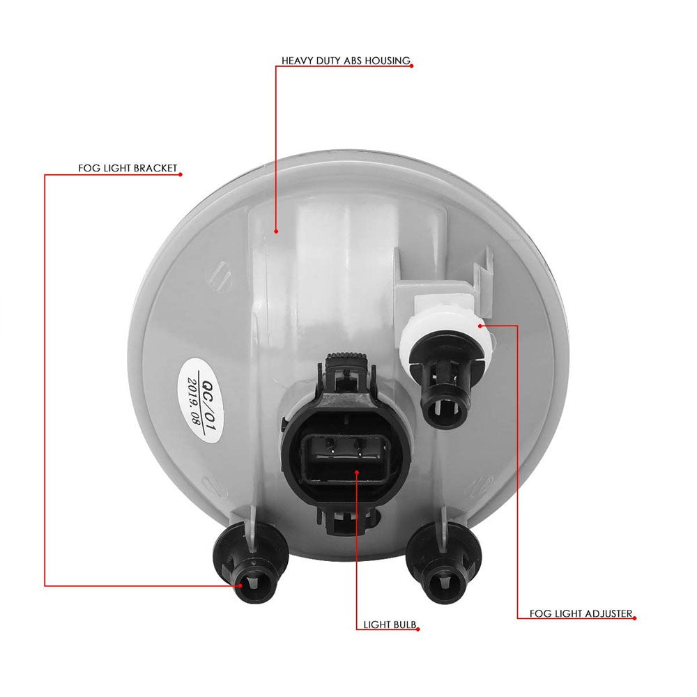 Front Bumper Smoke Lens Fog Light Lamp+Bulbs For 15-19 Chevrolet Colorado-Lighting-BuildFastCar