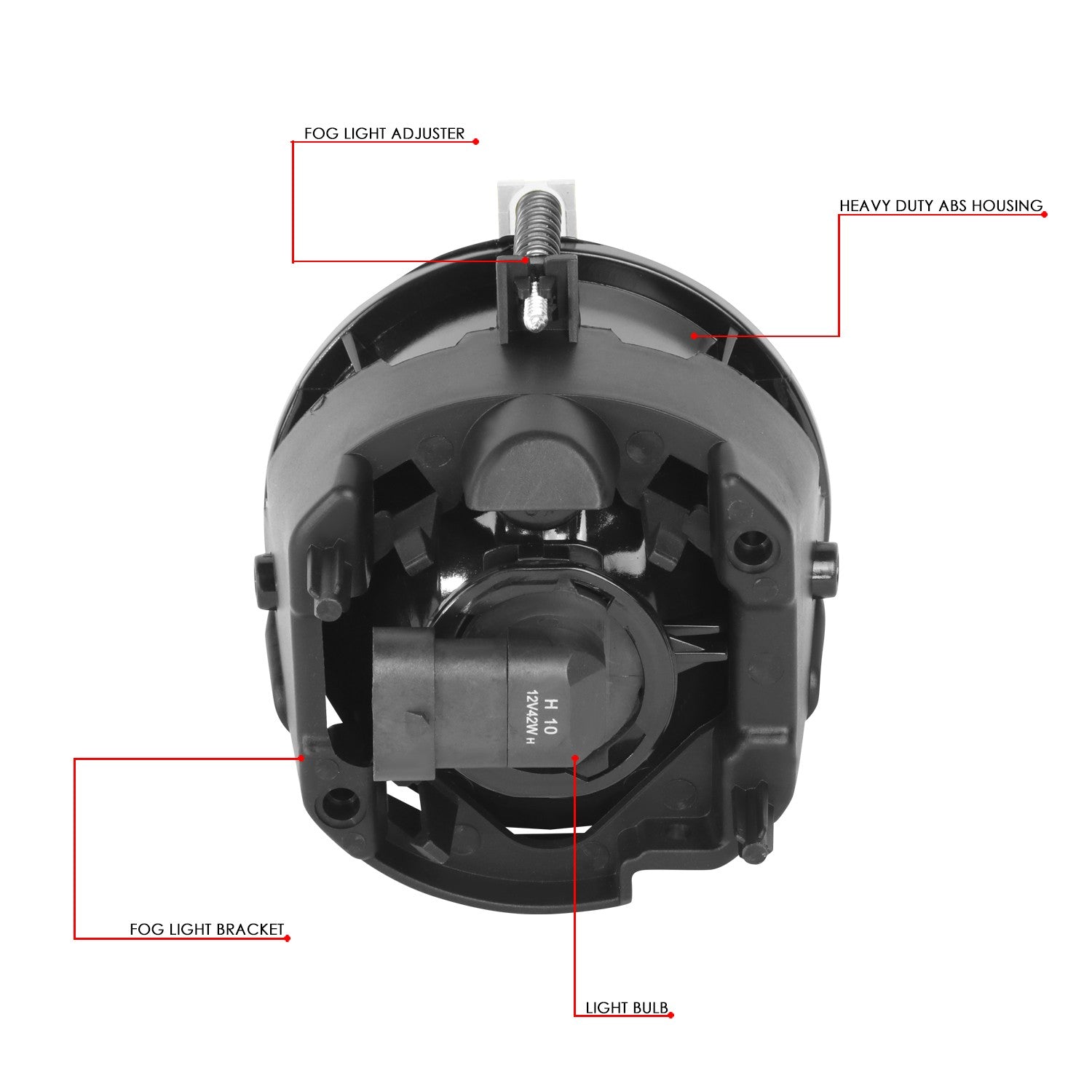 Clear Lens Front Bumper Fog Light Lamps 08-10 Dodge Challenger BFC-FOLK-310-CH