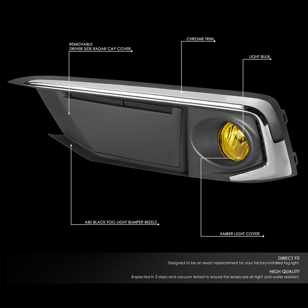 19-UP Honda Civic FC 2DR 4DR Amber Lens Reflector Fog Light
