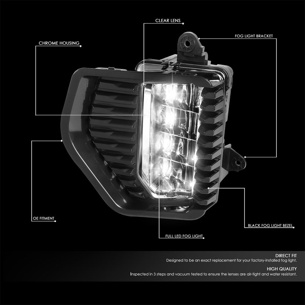 Front Bumper Replace Chrome LED Fog Light w/Switch For 19-21 Sierra 1500