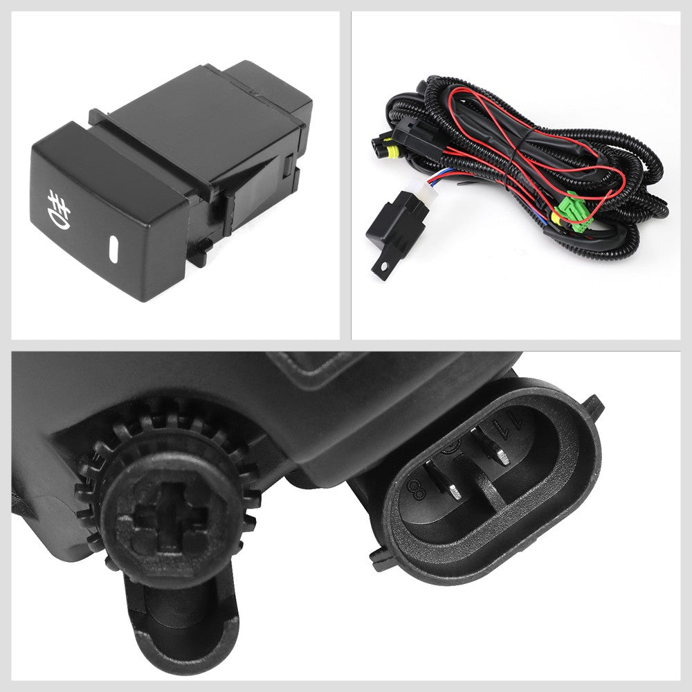 Front Bumper Replace Left/Right Halogen Fog Light w/Switch For For 19-22 Nissan Altima Pre-Facelift (L34)