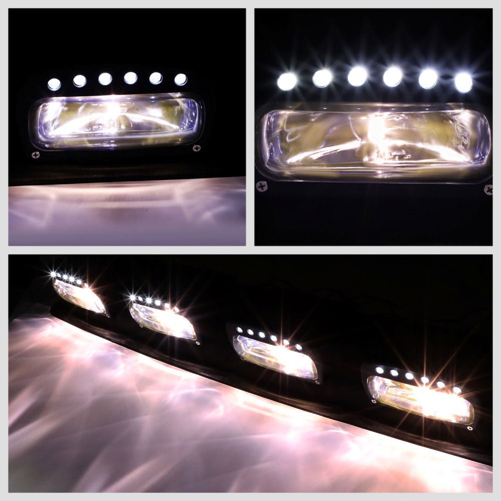 Universal Off-Road Blue Lens Adjustable Quad Roof Mount Fog Light Lamp BFC-FOLK-360-BL