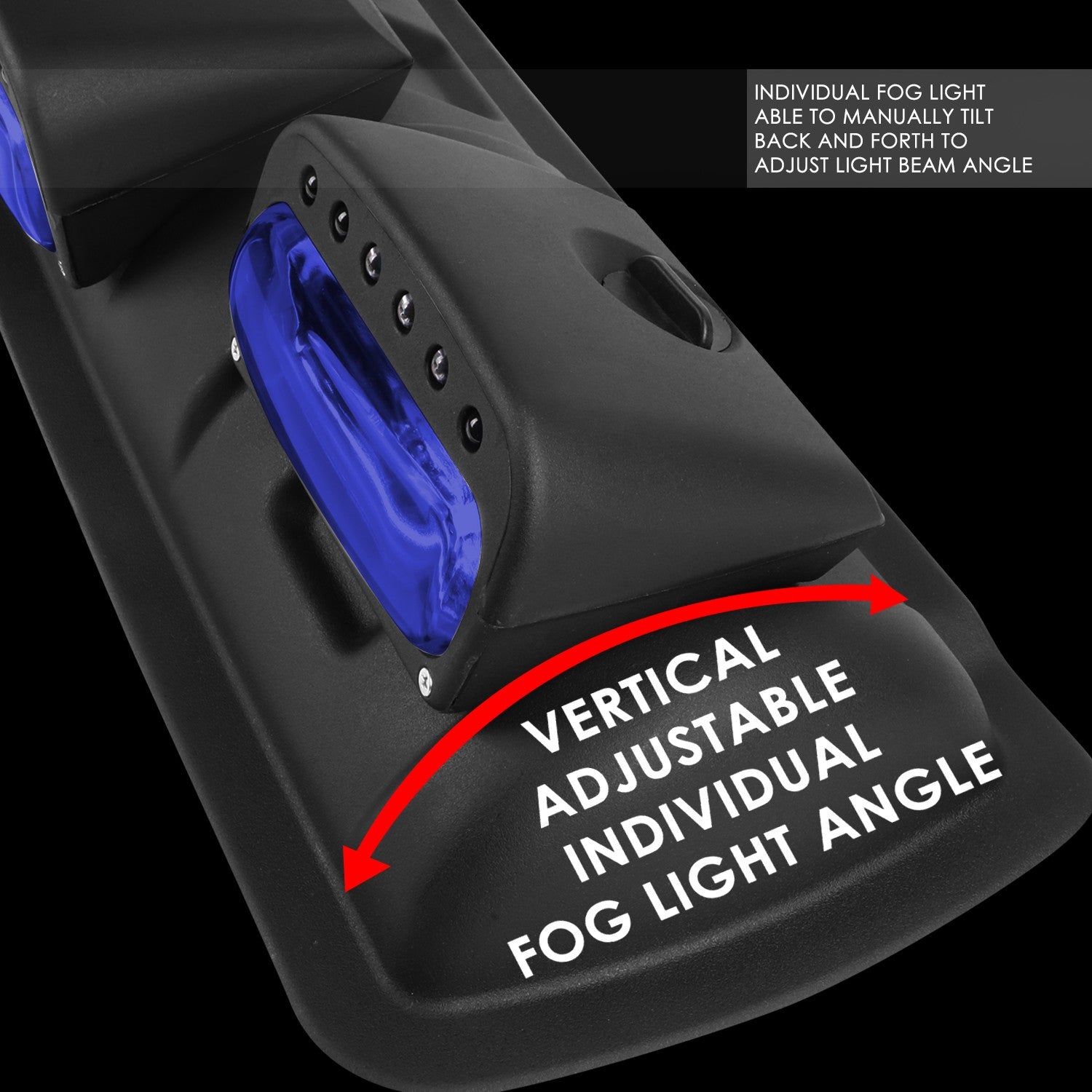 Universal Off-Road Blue Lens Adjustable Quad Roof Mount Fog Light Lamp BFC-FOLK-360-BL