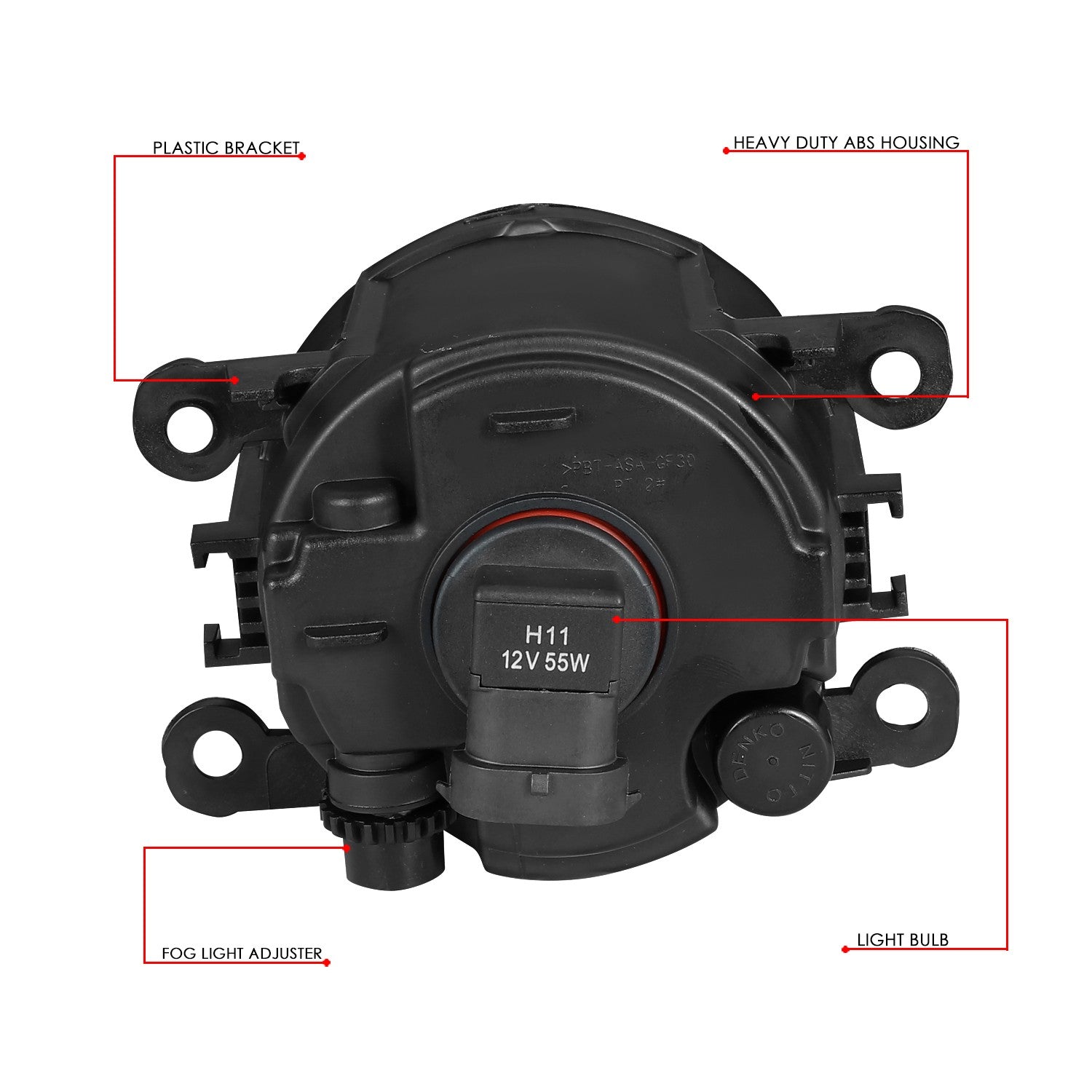 Clear Lens Front Bumper Fog Light Lamp 05+ Mustang Fusion Explorer BFC-FOLK-367-CH