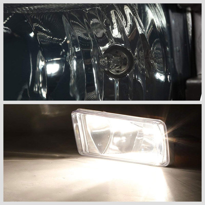 Front Bumper Replace Fog Light Kit Lamp+Bulbs Smoke Lens For 14-15 Sierra 1500-Exterior-BuildFastCar