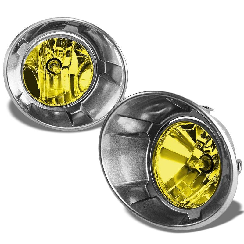 Front Bumper Drive Fog Light Lamp+Silver Bezel+Bulb Amber Lens For 10-13 Camaro-Exterior-BuildFastCar