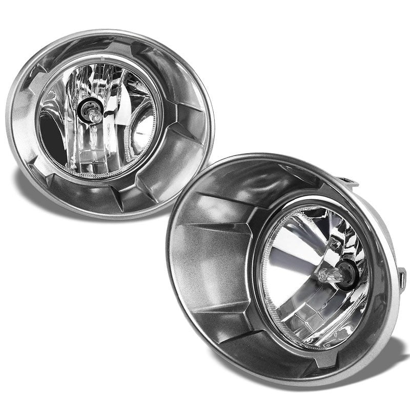 Front Bumper Drive Fog Light Lamp+Silver Bezel+Bulb Clear Lens For 10-13 Camaro-Exterior-BuildFastCar