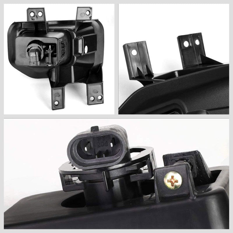 Front Bumper Replace Fog Light Lamp Black Bezel+Bulbs Clear Lens For 15-17 F-150-Exterior-BuildFastCar