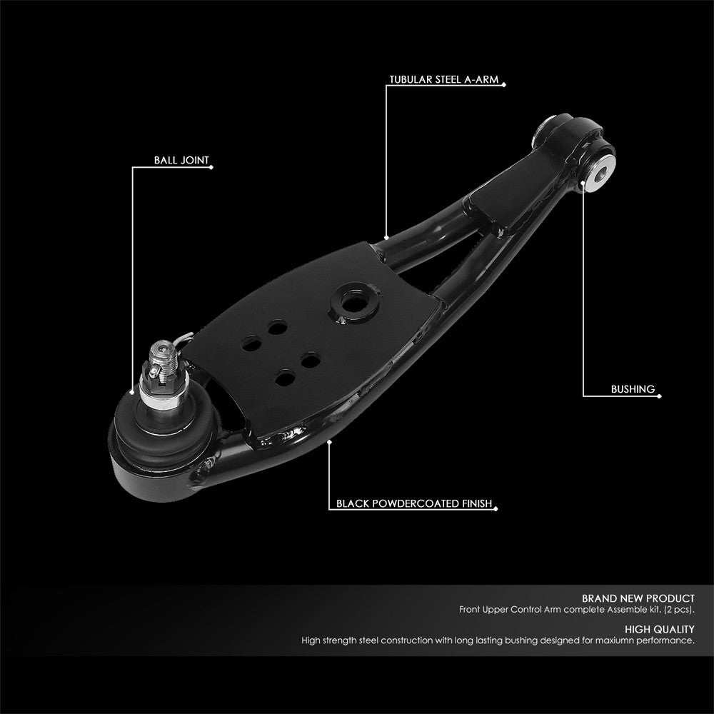 Black Steel Spherical Bushing Front Lower Control Arm For 64-19 Ford Mustang