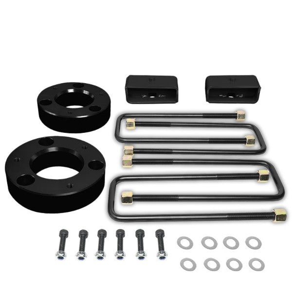 2.5" F/2" R Black High Mount Leveling Kit Spacer/Block For 07-17 Silverado 1500-Suspension-BuildFastCar