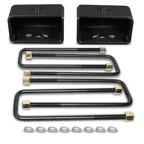 3" Rear Black Leaf Spring Mount Leveling Lift Kit Block For 99-17 Silverado 1500-Suspension-BuildFastCar
