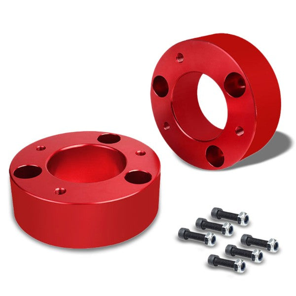 3" Front Red Strut Top Mount Leveling Lift Kit Spacer For 06-10 Dodge Ram 1500-Suspension-BuildFastCar