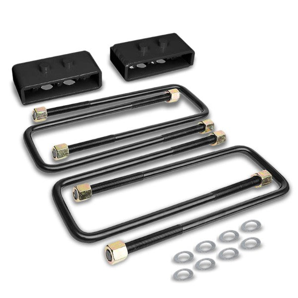 1.5" Rear Black Leaf Spring Mount Leveling Lift Kit Blocks For 04-17 Ford F-150-Suspension-BuildFastCar