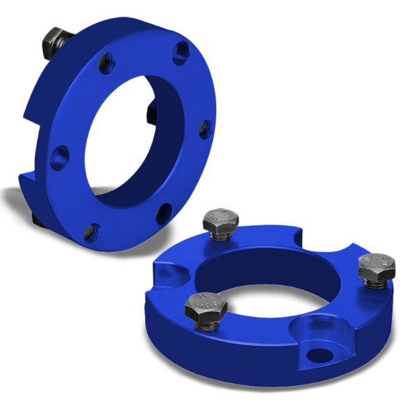 2" Front Blue Strut Top Mount Leveling Lift Kit Spacer For 00-06 Toyota Tundra-Suspension-BuildFastCar