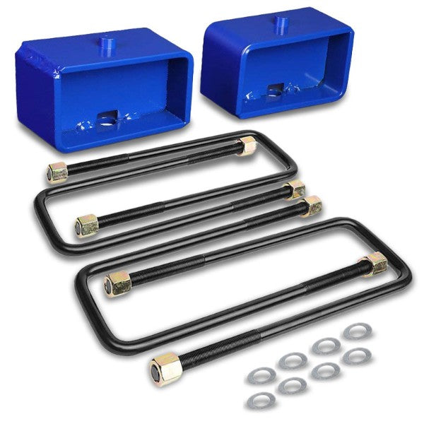 3" Rear Blue Leaf Spring Mount Leveling Lift Kit Block For 00-18 Toyota Tundra-Suspension-BuildFastCar