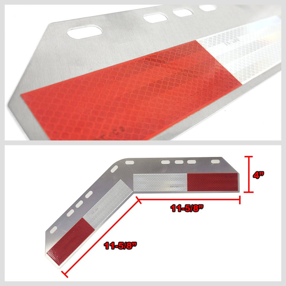 2x Fleet Engineers 033-04263 Shortie Reflective Conspicuity Plate BFC-RP-FLT033-04263-X2
